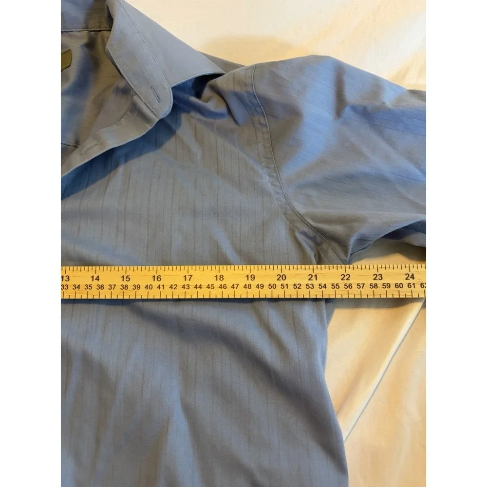 Kenneth Cole Reaction Men's Long Sleeve Button Down Shirt Size Large Blue
